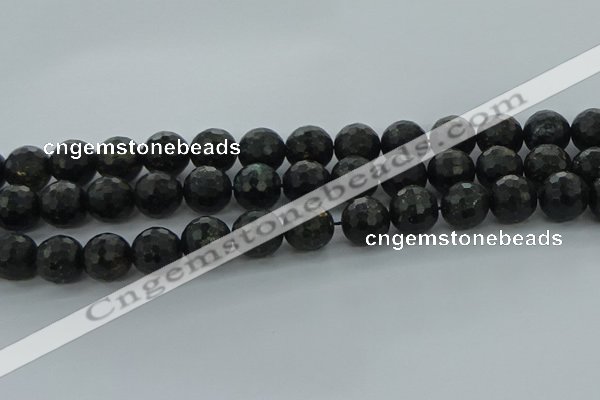 CAE39 15.5 inches 14mm faceted round astrophyllite beads wholesale