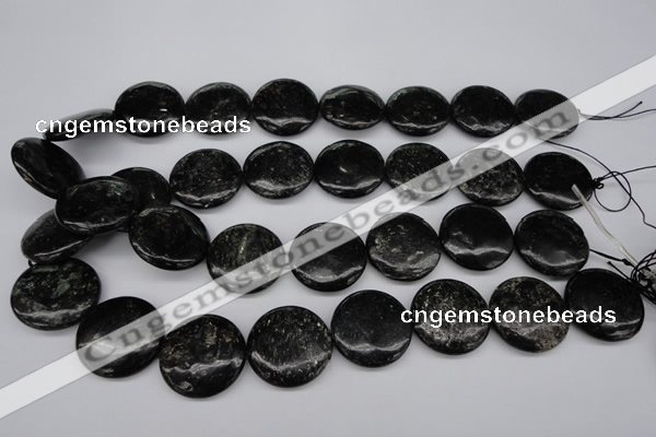 CAE49 15.5 inches 25mm flat round astrophyllite beads wholesale