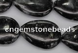 CAE70 15.5 inches 22*30mm flat teardrop astrophyllite beads wholesale