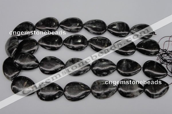 CAE70 15.5 inches 22*30mm flat teardrop astrophyllite beads wholesale