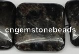 CAE85 15.5 inches 35*35mm square astrophyllite beads wholesale