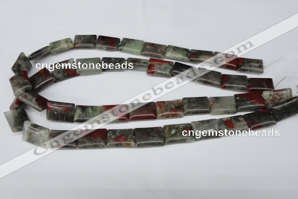 CAF01 15.5 inches 13*18mm rectangle African bloodstone beads