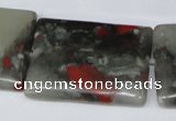 CAF03 15.5 inches 25*35mm rectangle African bloodstone beads