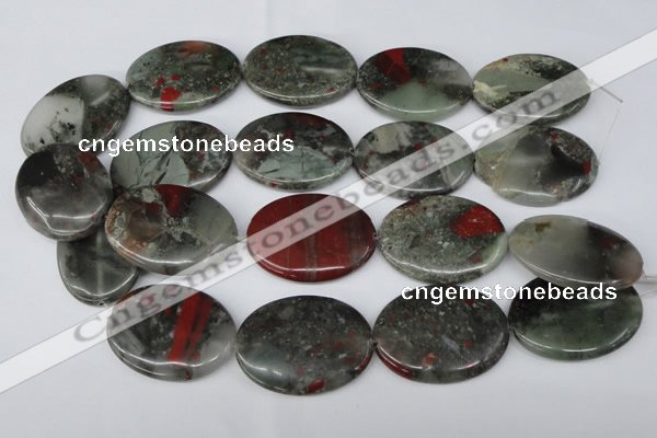 CAF04 15.5 inches 30*40mm oval African bloodstone beads