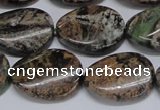 CAF137 15.5 inches 13*18mm twisted oval Africa stone beads