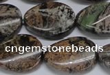 CAF139 15.5 inches 18*25mm twisted oval Africa stone beads