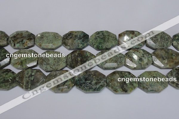 CAF154 15.5 inches 25*35mm faceted octagonal Africa stone beads