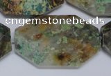 CAF155 15.5 inches 35*45mm faceted octagonal Africa stone beads