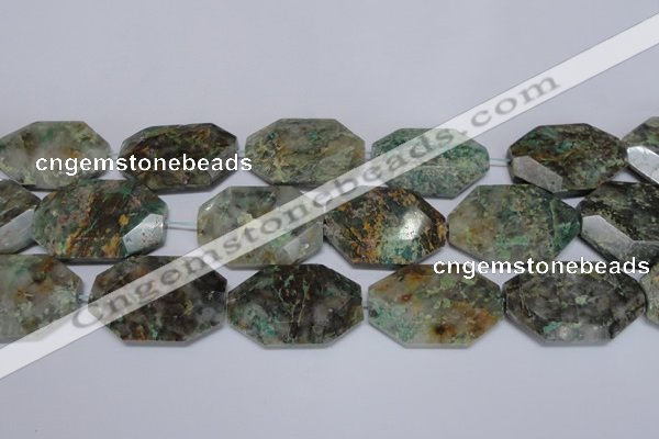 CAF155 15.5 inches 35*45mm faceted octagonal Africa stone beads