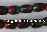 CAG1011 15.5 inches 12*14mm drum rainbow agate beads wholesale