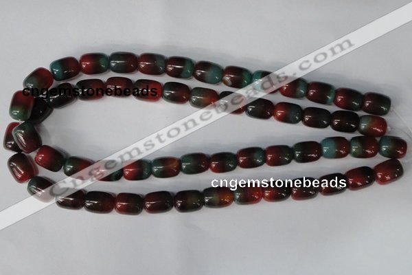 CAG1011 15.5 inches 12*14mm drum rainbow agate beads wholesale