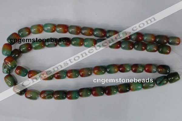 CAG1012 15.5 inches 8*12mm drum rainbow agate beads wholesale