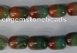 CAG1014 15.5 inches 12*14mm drum rainbow agate beads wholesale