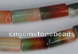 CAG1016 15.5 inches 10*20mm column rainbow agate beads