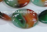 CAG1025 15.5 inches 22*30mm oval rainbow agate beads