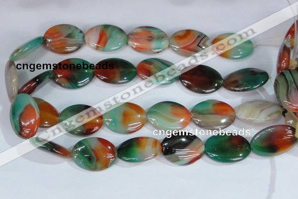 CAG1025 15.5 inches 22*30mm oval rainbow agate beads
