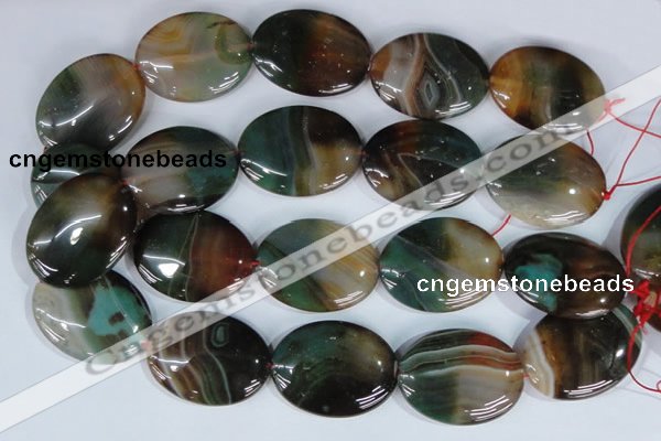 CAG1027 15.5 inches 30*40mm oval rainbow agate beads