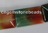 CAG1054 15.5 inches 20*30mm rectangle rainbow agate beads