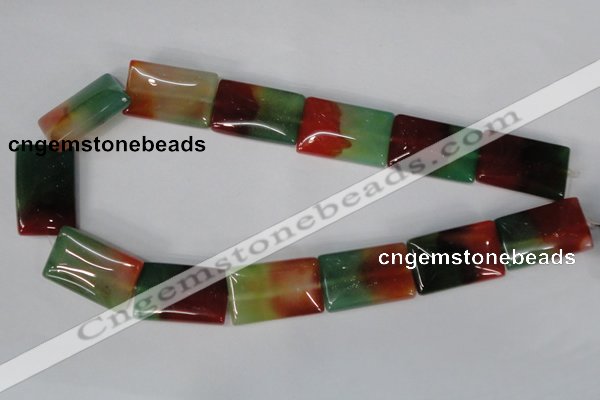 CAG1054 15.5 inches 20*30mm rectangle rainbow agate beads