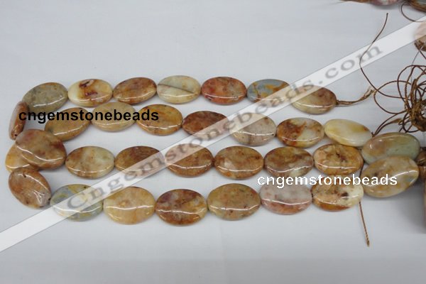 CAG1094 15.5 inches 18*25mm oval Morocco agate beads wholesale