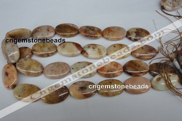 CAG1095 15.5 inches 20*30mm oval Morocco agate beads wholesale