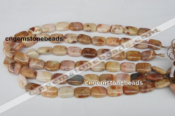 CAG1097 15.5 inches 13*18mm rectangle Morocco agate beads wholesale