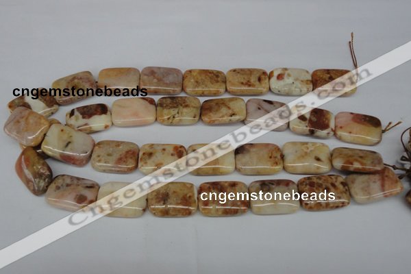 CAG1098 15.5 inches 18*25mm rectangle Morocco agate beads wholesale