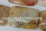 CAG1100 15.5 inches 25*35mm rectangle Morocco agate beads wholesale