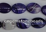 CAG1207 15.5 inches 13*18mm oval line agate gemstone beads