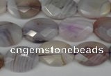 CAG1255 15.5 inches 13*18mm faceted oval line agate gemstone beads