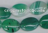 CAG1266 15.5 inches 15*20mm oval line agate gemstone beads