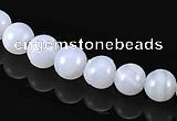 CAG128 6mm smooth round blue lace agate gemstone beads wholesale