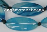 CAG1301 15.5 inches 15*35mm marquise line agate gemstone beads