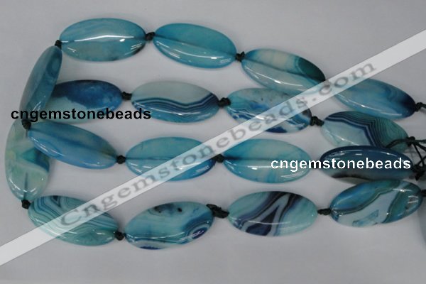 CAG1302 15.5 inches 20*38mm marquise line agate gemstone beads