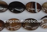 CAG1315 15.5 inches 15*20mm oval line agate gemstone beads