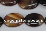 CAG1316 15.5 inches 18*25mm oval line agate gemstone beads