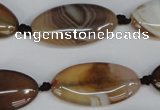 CAG1320 15.5 inches 15*30mm marquise line agate gemstone beads