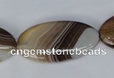 CAG1321 15.5 inches 20*38mm marquise line agate gemstone beads