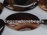 CAG1322 15.5 inches 20*38mm marquise line agate gemstone beads