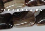 CAG1325 15.5 inches 18*25mm rectangle line agate gemstone beads