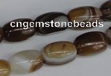 CAG1331 15.5 inches 10*15mm drum line agate gemstone beads