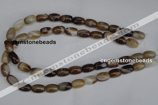 CAG1331 15.5 inches 10*15mm drum line agate gemstone beads