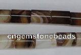 CAG1333 15.5 inches 10*14mm tube line agate gemstone beads