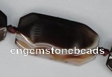CAG1355 15.5 inches 23*43mm faceted rectangle line agate gemstone beads