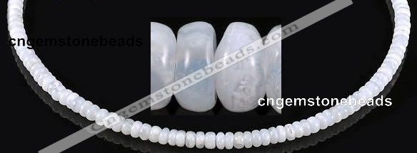 CAG137 3*5mm rondelle blue lace agate gemstone beads Wholesale