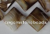 CAG1395 15.5 inches 20*20mm faceted diamond line agate gemstone beads