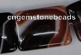 CAG1398 15.5 inches 30*40mm rectangle line agate gemstone beads