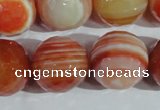 CAG1410 15.5 inches 20mm faceted round line agate gemstone beads