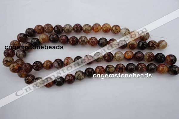 CAG1441 15.5 inches 12mm round dragon veins agate beads