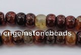 CAG1444 15.5 inches 8*12mm rondelle dragon veins agate beads